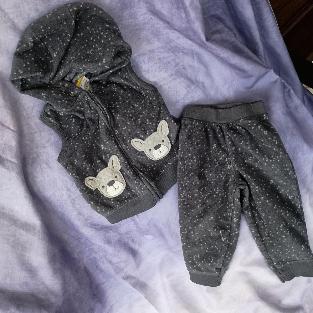 Carter's 2pc Fleece Puppy Dog Baby Outfit
